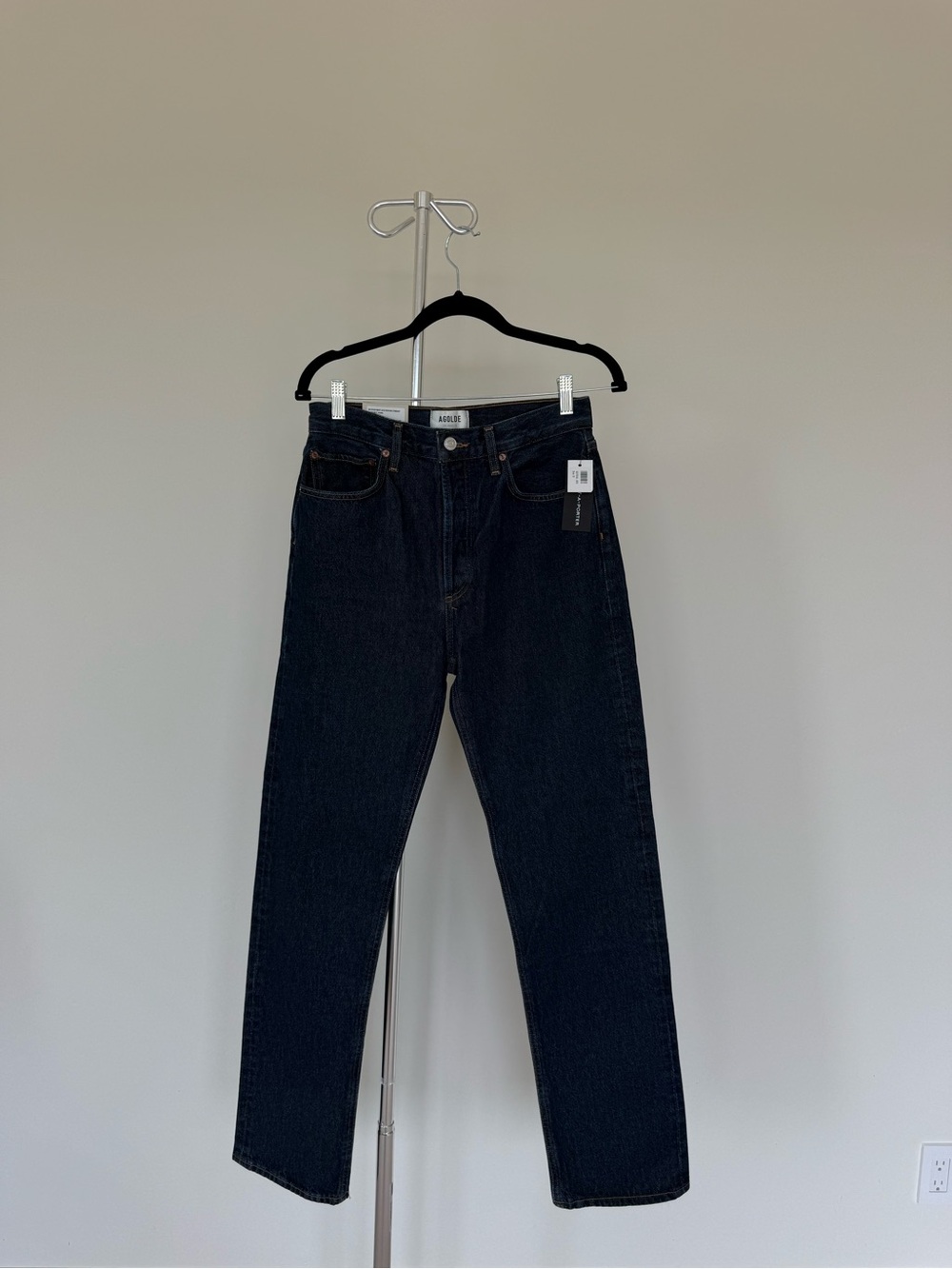 NWT AGOLDE 90’s Pinch Waist Long High Rise Straight Jeans Size 27